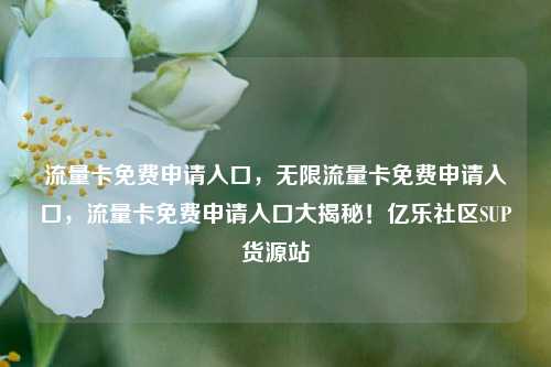 流量卡免费申请入口	，无限流量卡免费申请入口，流量卡免费申请入口大揭秘！亿乐社区SUP货源站  第1张