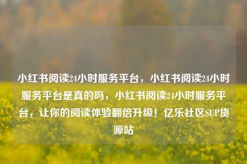 小红书阅读24小时服务平台，小红书阅读24小时服务平台是真的吗，小红书阅读24小时服务平台	，让你的阅读体验翻倍升级！亿乐社区SUP货源站  第1张