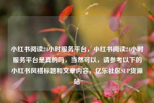 小红书阅读24小时服务平台，小红书阅读24小时服务平台是真的吗，当然可以	，请参考以下的小红书风格标题和文章内容，亿乐社区SUP货源站  第1张