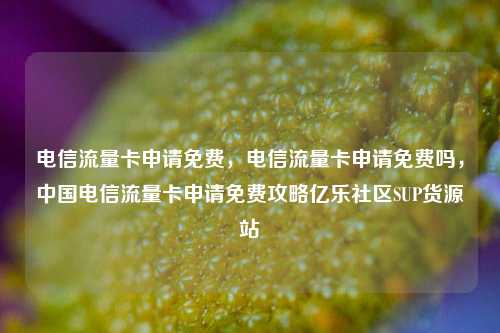电信流量卡申请免费，电信流量卡申请免费吗	，中国电信流量卡申请免费攻略亿乐社区SUP货源站  第1张