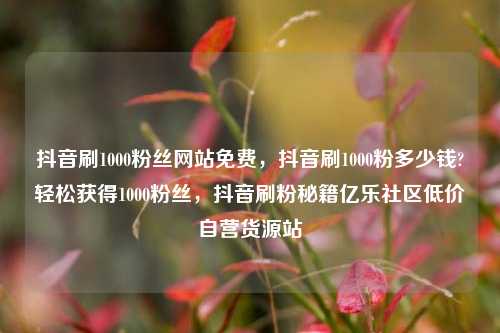 抖音刷1000粉丝网站免费	，抖音刷1000粉多少钱?轻松获得1000粉丝，抖音刷粉秘籍亿乐社区低价自营货源站  第1张